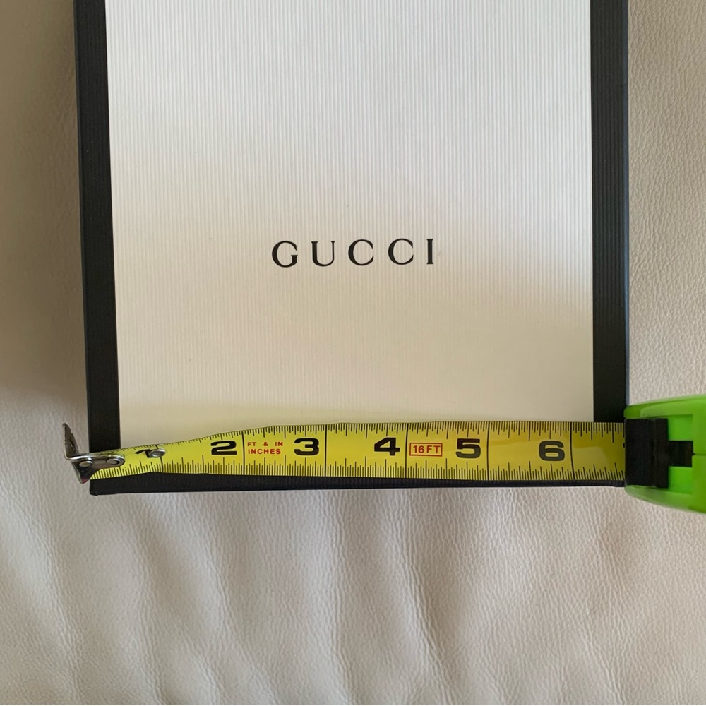 Authentic Gucci Empty Shoe Box Gift Box Black White Made in Italy w Tissue Paper - Picture 3 of 12